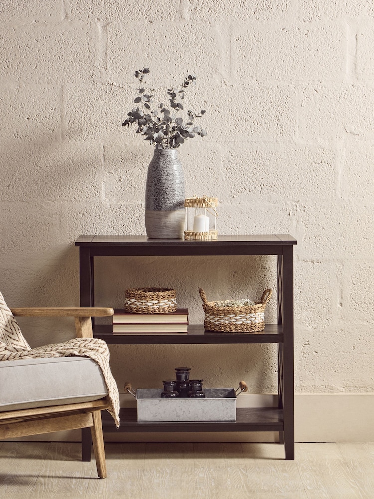 Interiors by Premier Black Heritage Three Shelf Bookcase - Image 1 of 6 Interiors by Premier Black Heritage Three Shelf Bookcase - Image 1 of 6
