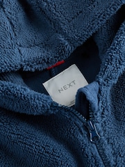 Navy All-In-One Fleece Pyjamas (3-16yrs) - Image 3 of 4