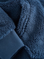 Navy All-In-One Fleece Pyjamas (3-16yrs) - Image 4 of 4