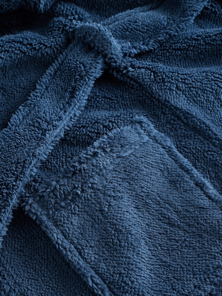 Navy Fleece Robe Pyjamas (1.5-16yrs) - Image 4 of 4