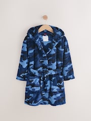 Blue/Navy Camo Fleece Robe Pyjamas (1.5-16yrs) - Image 1 of 4