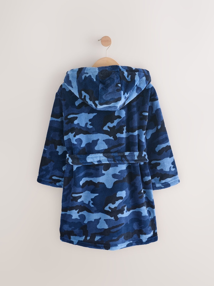 Blue/Navy Camo Fleece Robe Pyjamas (1.5-16yrs) - Image 2 of 4