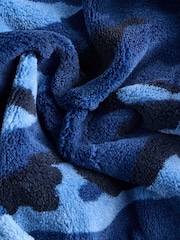 Blue/Navy Camo Fleece Robe Pyjamas (1.5-16yrs) - Image 3 of 4