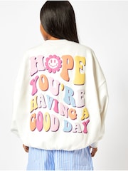 Skinnydip Hope You're Having A Good Day Oversized Sweatshirt - Image 1 of 4