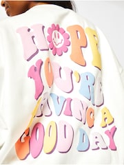 Skinnydip Hope You're Having A Good Day Oversized Sweatshirt - Image 3 of 4