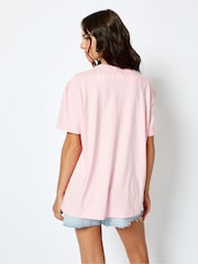Take it Easy Oversized Pink T-Shirt - Image 2 of 4