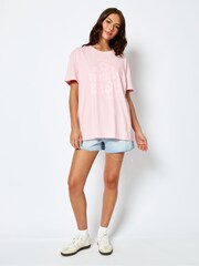 Take it Easy Oversized Pink T-Shirt - Image 3 of 4