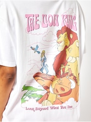 Skinnydip Disney The Lion King Poster 100% Cotton White T-Shirt - Image 4 of 4