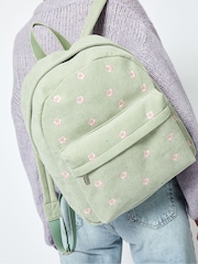 Skinnydip Green Daisy Repeat Backpack - Image 2 of 2