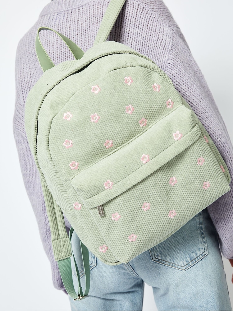 Skinnydip Green Daisy Repeat Backpack - Image 2 of 2
