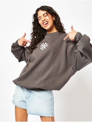 Protect Your Peace Acid Wash Oversized Sweatshirt - Image 1 of 5