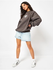 Protect Your Peace Acid Wash Oversized Sweatshirt - Image 2 of 5