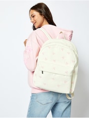Skinnydip White Bow Embroidered Backpack - Image 1 of 2