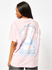 Disney Alice In Wonderland Flowers T-Shirt - Image 1 of 4