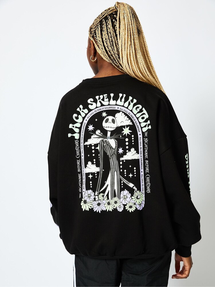 Disney Jack Skellington Sweatshirt in Black - Image 2 of 5