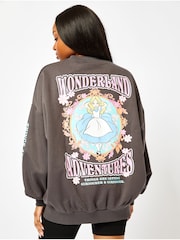 Sweat Disney Alice au pays des merveilles gris - Image 1 of 4