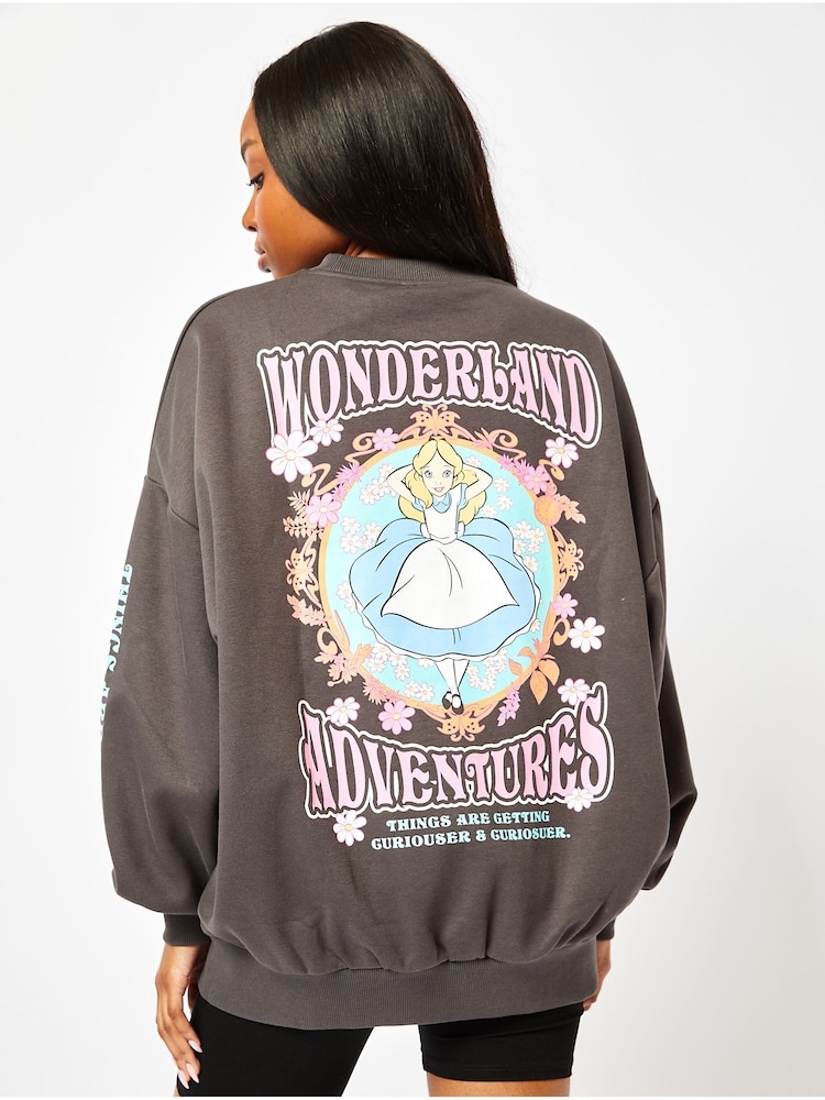 Sweat Disney Alice au pays des merveilles gris - Image 1 of 4