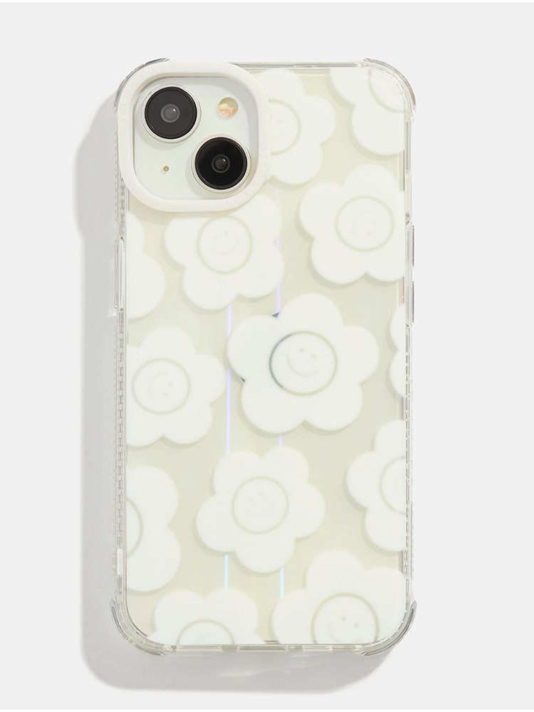 Skinnydip White Happy Flower Shock iPhone 15 Case - Image 1 of 4