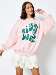 High On Life Sweatshirt in Pink - Image 3 of 4