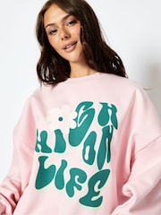 High On Life Sweatshirt in Pink - Image 4 of 4