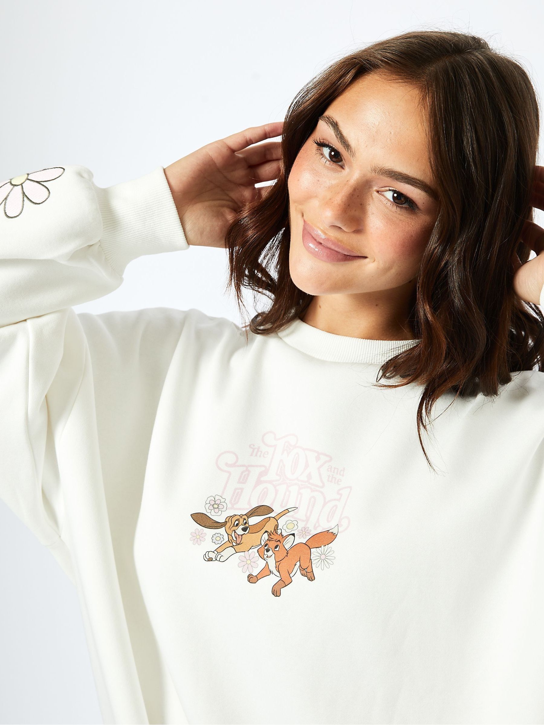 Buy Disney The Fox and the Hound Sweatshirt in Ecru from Next USA