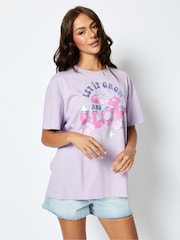Skinnydip Lilac Let It Grow And Glow T-Shirt - Image 1 of 5