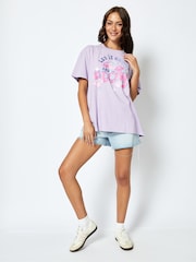 Skinnydip Lilac Let It Grow And Glow T-Shirt - Image 3 of 5