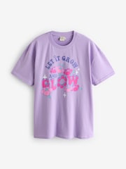 Skinnydip Lilac Let It Grow And Glow T-Shirt - Image 5 of 5