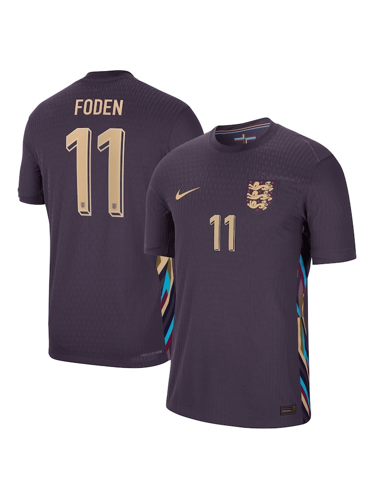 Lila - Foden 11 - Nike England Dri Fit Adv Match Auswärtstrikot 2024 - Bild 1 von 1 Lila - Foden 11 - Nike England Dri Fit Adv Match Auswärtstrikot 2024 - Bild 1 von 1