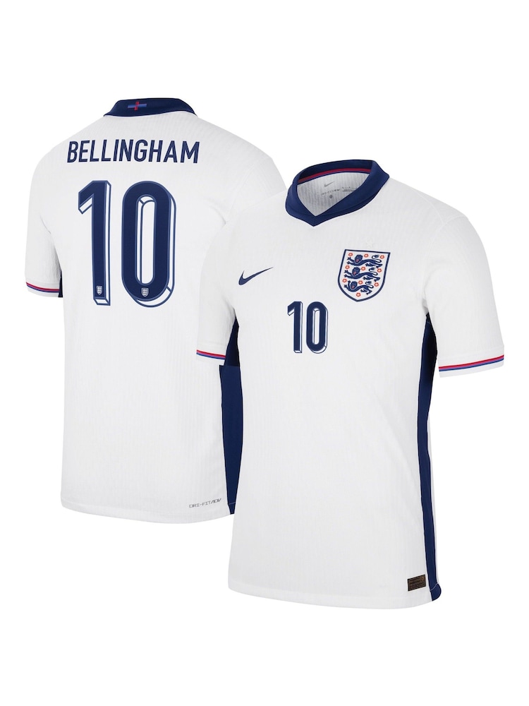 Nike White Bellingham 10 England Dri-FIT Adv Match Shirt 2024 Kids - Image 1 of 3