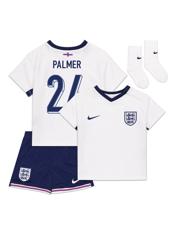 Nike Home Palmer 24 Infant England Stadium Mini Kit 2024 - Image 1 of 3