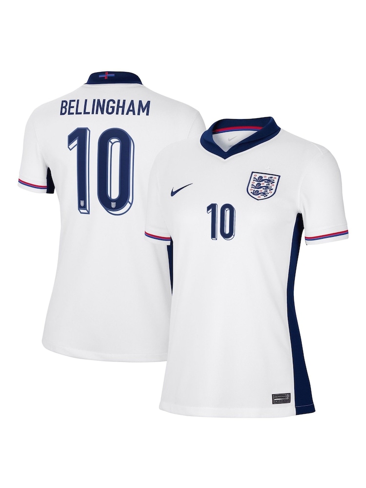 Nike White Bellingham 10 Womens England Home Stadium Shirt 2024 - Image 1 of 3