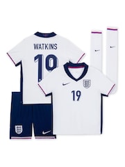 Nike White Watkins 19 Dri-FIT England Home Little Kids 3 Piece Football Kit - Image 1 of 3