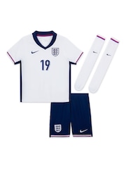 Nike White Watkins 19 Dri-FIT England Home Little Kids 3 Piece Football Kit - Image 3 of 3