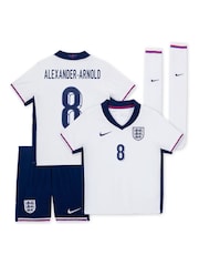 Nike White Alexander-Arnold 8 Dri-FIT England Home Little Kids 3 Piece Football Kit - Image 1 of 3