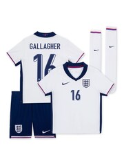 Nike White Gallagher 16 Dri-FIT England Home Little Kids 3 Piece Football Kit - Image 2 of 3