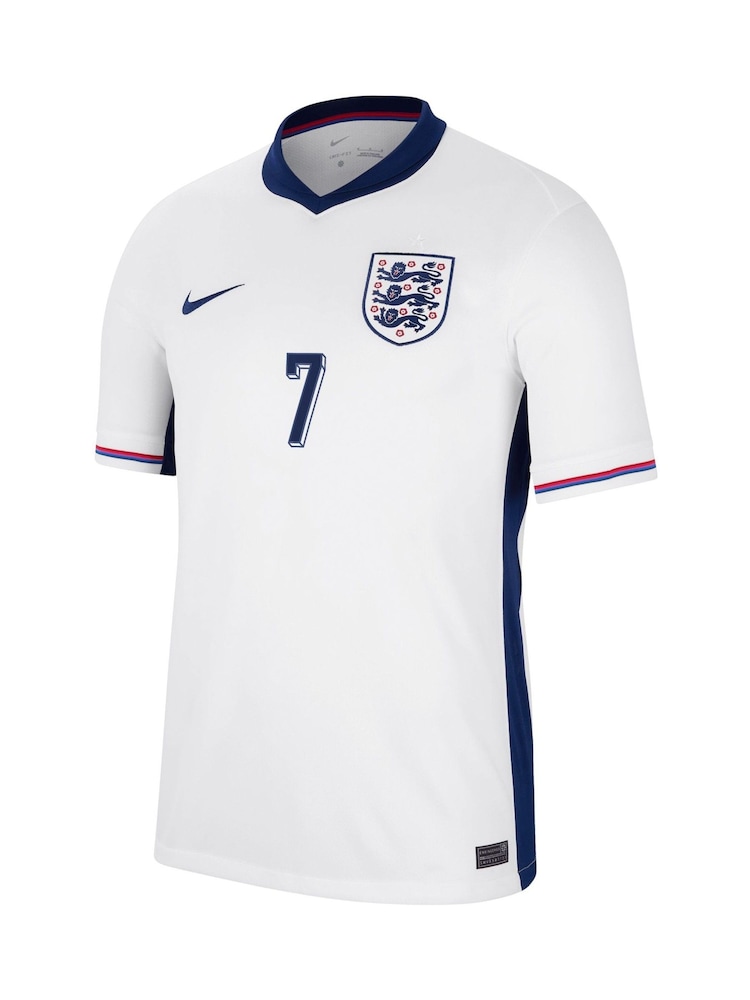 Nike White Saka 7 Jr. Dri-FIT England Stadium Football Shirt - Image 2 of 3