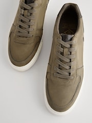 Khaki Green Lace-Up Low Trainers - Image 5 of 6