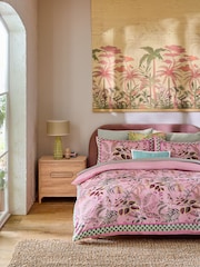 200 Thread Count Sateen Global Garden Floral Duvet Cover and Pillowcase Set - Изображение 3 из 6