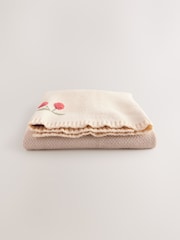 Cherry Knitted Baby Blanket - Image 2 of 3
