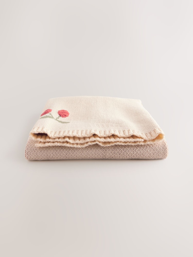 Cherry Knitted Baby Blanket - Image 2 of 3