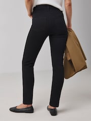 JD Williams Black High Waist Super Soft Slim Leg Denim Jeans - Image 2 of 4