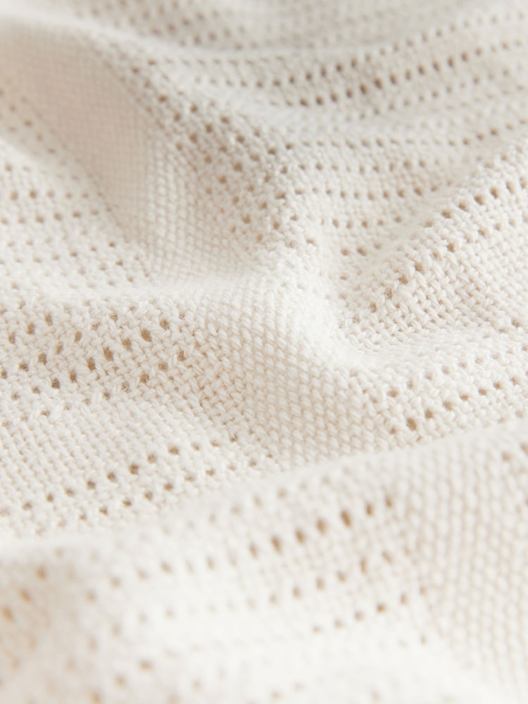 2 Pack Natural 100% Cotton Baby Cellular Blanket - Image 2 of 4