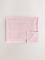 2 Pack Pink 100% Cotton Baby Cellular Blanket - Image 2 of 4