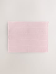2 Pack Pink 100% Cotton Baby Cellular Blanket - Image 3 of 4
