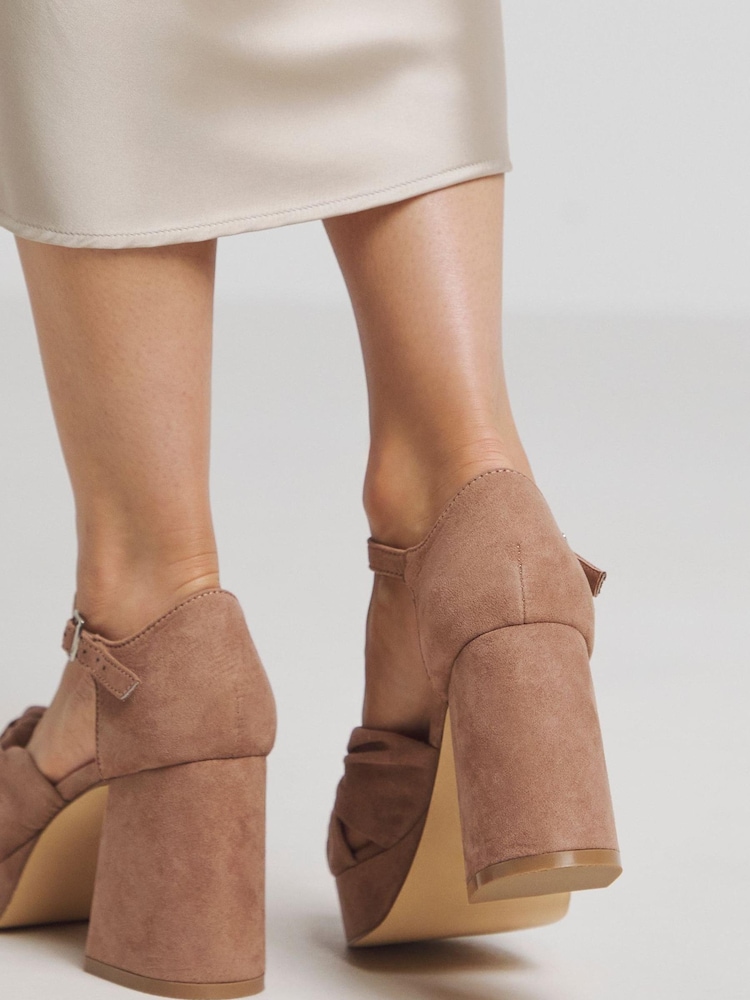 Bruin - Simply Be Wide Fit Knot Detail Platform Sandals - Image 2 of 4