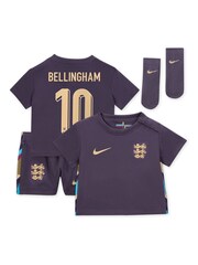 Nike Purple Bellingham 10 Infant England Stadium Mini Kit 2024 - Image 3 of 3