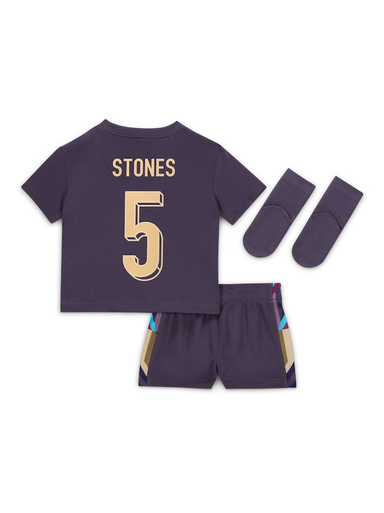 Nike Purple Stones - 5 Infant England Stadium Mini Kit 2024 - Image 3 of 3