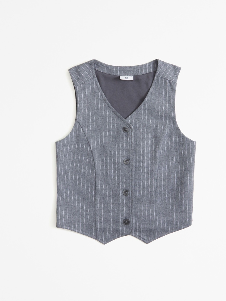 Abercrombie & Fitch Синий полосатый жилет - Изображение 2 из 2