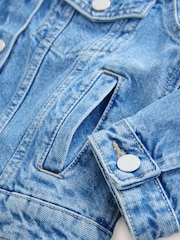 Blue Denim 100% Cotton Jacket - Image 4 of 5